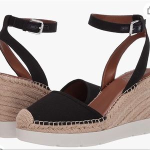 Franco Sarto Mango 2  Black Wedge espadrilles